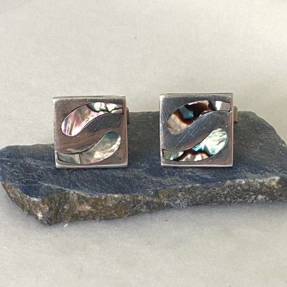 Taxco Other - Sterling Silver A. Munoz Taxco Abalone Cuff Links